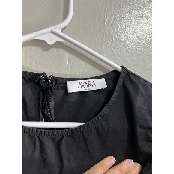 Avara Black Tiered Mini dress flowy coquette summer dress - Picture 3 of 5